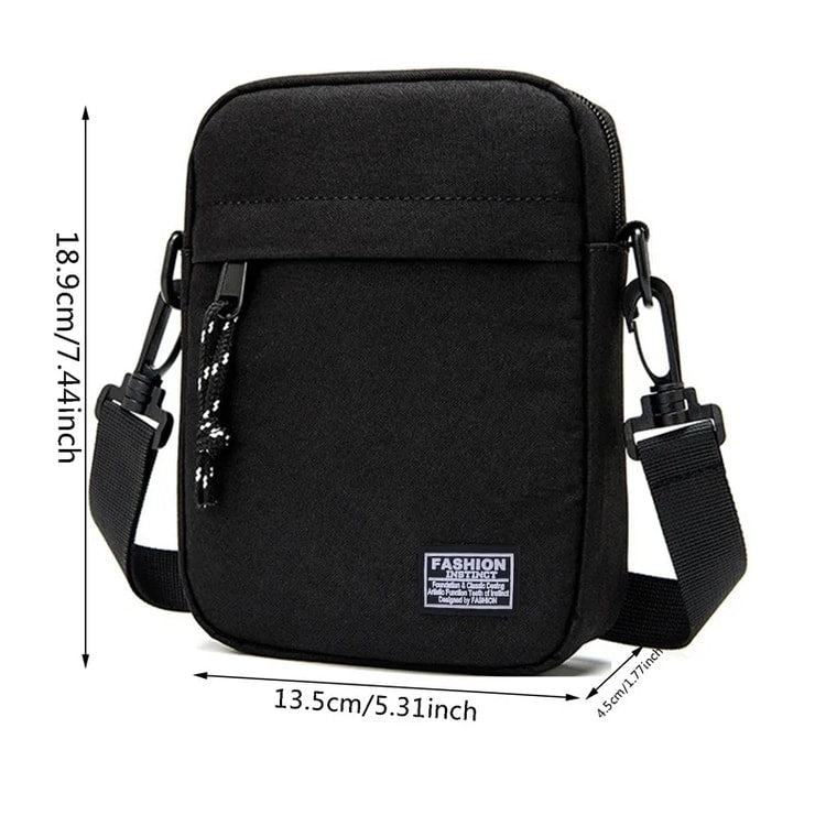 Compact Oxford Cloth Crossbody Bag for Men and Women