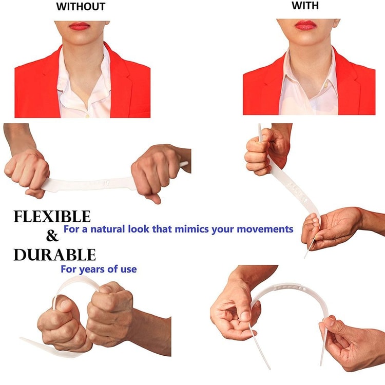 Collar Stays Bundle Kit, Adjustable Shirt Collar Support Shaper, Slick Collar Stay Clothes Accessory, Shirt Stand Collar