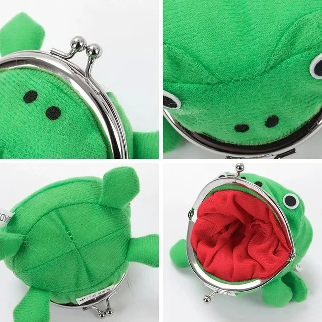 Plush Frog Wallet Coin Purse Key Chain