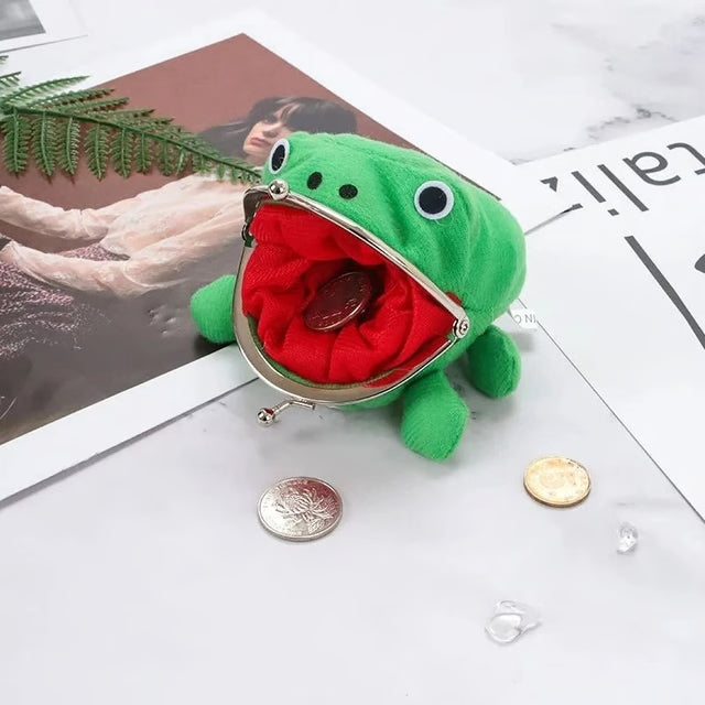 Plush Frog Wallet Coin Purse Key Chain