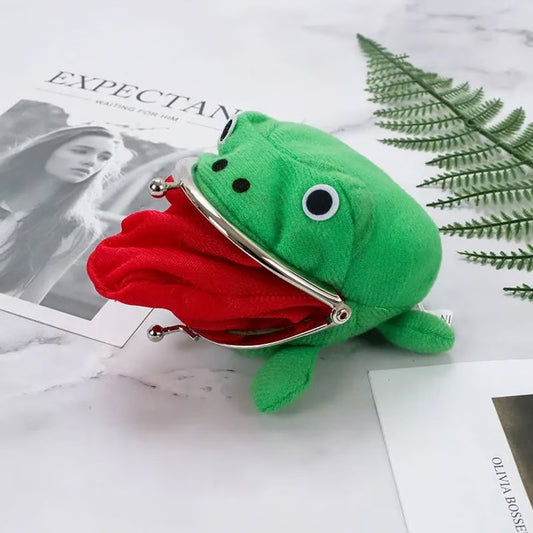 Plush Frog Wallet Coin Purse Key Chain
