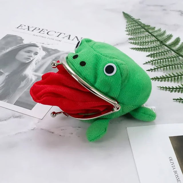 Plush Frog Wallet Coin Purse Key Chain